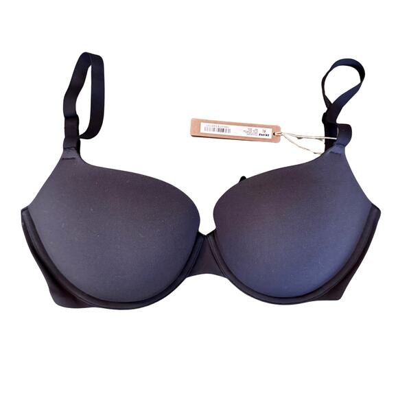 SKIMS Fits Everybody Push-Up Bra Onyx Size 32DDD NWT - Picture 1 of 4